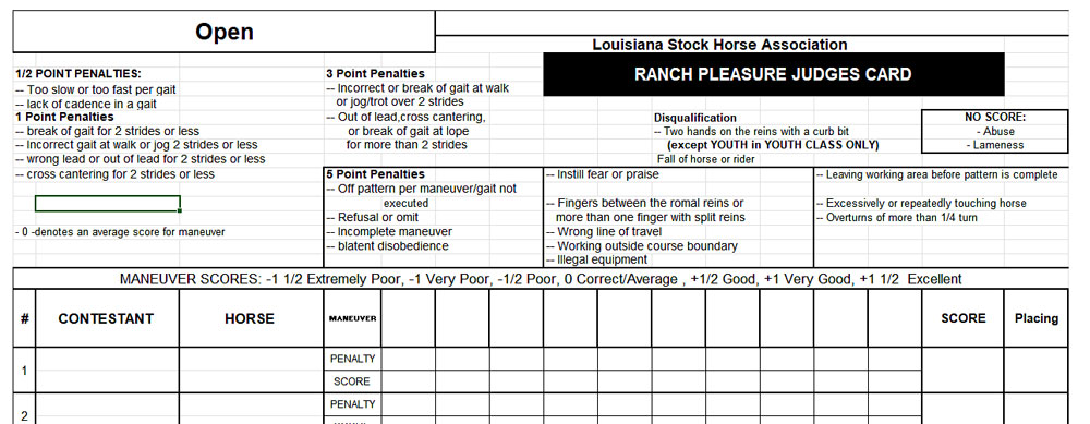 sample score sheet