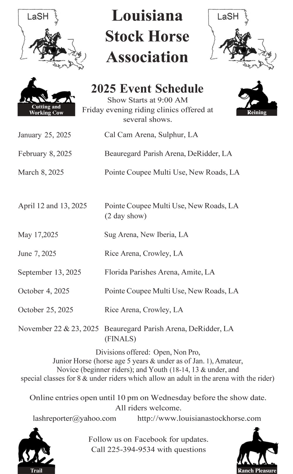2025 Event Schedule